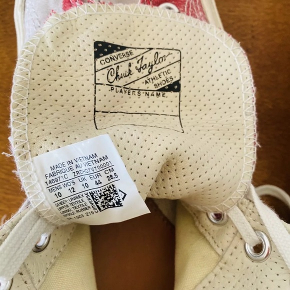 🌱 CONVERSE Sz 44EU Chucks Hi-Tops  'Casino USA' - Picture 6 of 8